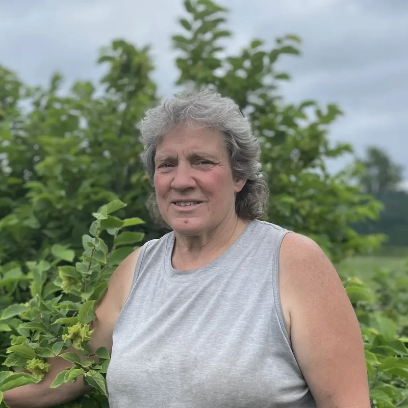 Portrait of hazelnut grower, Mary Hovel