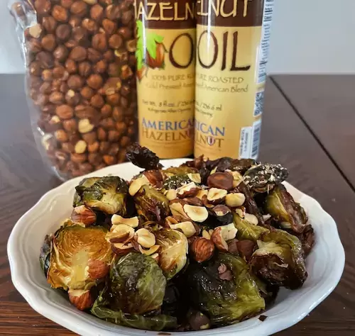 Roasted Brussels Sprouts with Hazelnuts